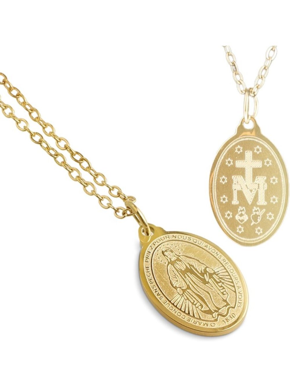 Virgin Mary Miraculous Medal Necklace - Handmade Catholic Jewelry, USA Made